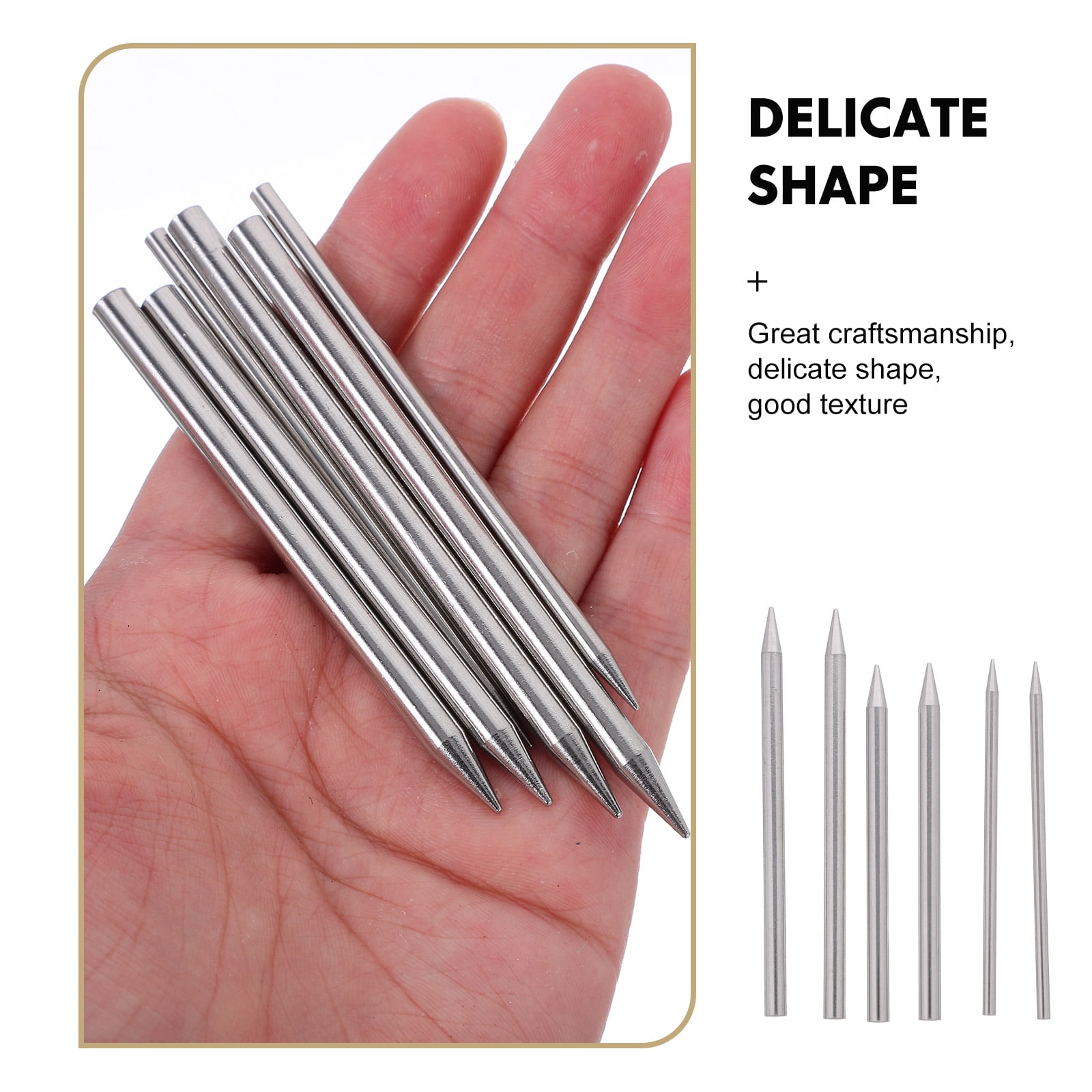 OFFIGAM 6-Piece Stainless Steel Paracord Weaving Needles Set for Rope Stitching and Bracelet Making Kit
