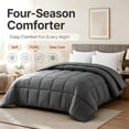 thumbnail image 5 of Soft Lightweight Bed Comforter, All‑Season Microfiber Duvet Insert, Breathable Quilted Comforter, Multi‑Color & Size Options, 5 of 7