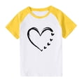 thumbnail image 2 of Annhoo Hauts Mignons pour Filles Été 2025 Col Rond Imprimé Manches Courtes Chemises Décontractées Confortables Blouses Basiques 3-14 Ans, 2 of 9