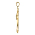 thumbnail image 4 of 14K Gold W/ Rhodium D/C Edges Cross Charm, 4 of 4