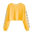 thumbnail image 1 of Camisetas de Manga Larga de las Mujeres Moda Impresa Suelta Casual Cuello Redondo Suéter Deportivo Superior, 1 of 5