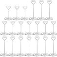 thumbnail image 1 of 20 Pièces Numéro de Table Porte-Cartes Place Mini Porte-Cartes de Table Support de Photo Support de Photo pour les Tables Fil Photo Titulaire Menu Mémo Clips pour Fête d'Anniversaire de Mariage (Coeur d'Argent), 1 of 7
