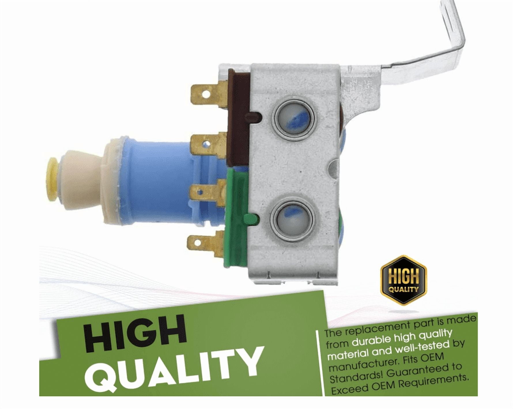 Water Inlet Valve Replacement For Whirlpool WRS325FDAB02 WRS325FDAB04 WRS325FDAT04 WRS325FDAM04 WRS325FDAT02 WRS325FDAB05 WRS325FDAW01 WRS325FDAB06 WRS325FDAM01 WRS325FDAM02 WRS325FDAD02 Refrigerator