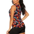 thumbnail image 3 of Balery Fire Rescue With Red Helmet And Truck Camiseta sin mangas estampada ligera para mujer, tops de entrenamiento sin mangas, camisetas de yoga transpirables de secado rápido.-Medium, 3 of 7