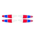 thumbnail image 3 of segolike 8Pcs Propellers Props Blade Mini , Airscrew Parts Premium Red Blue White, 3 of 3