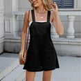 thumbnail image 6 of aidice Overalls for Women Summer Casual Loose Adjustable Strap Lightweight Shorts Jumpsuits with Pockets, 6 of 8