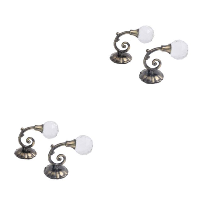 relayinert Curtain Hooks Set Easy Installation And Stylish For Any Window Decor Decorative Curtain Drapery Holdbacks Aluminum Alloy Seiko 2Set