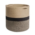 thumbnail image 1 of Ceta de almacenamiento de canasta de canasta de almacenamiento de 1 PC Sundries Canasta de canasta casera (negro amarillo), 1 of 8