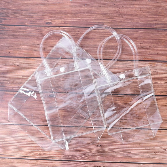1pc Women Summer Beach Bag Clear Tote Bag Transparent Purse Shoulder Handbag 20cm