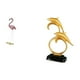 thumbnail image 5 of Escultura De Resina De Flamenco Y Delfín, Figura De Arte Moderno Con Soporte De Metal Para Decoración Del Hogar, Jardín, Escritorio, Entrada, Armario, Oficina, Chimenea O Mesa., 5 of 8
