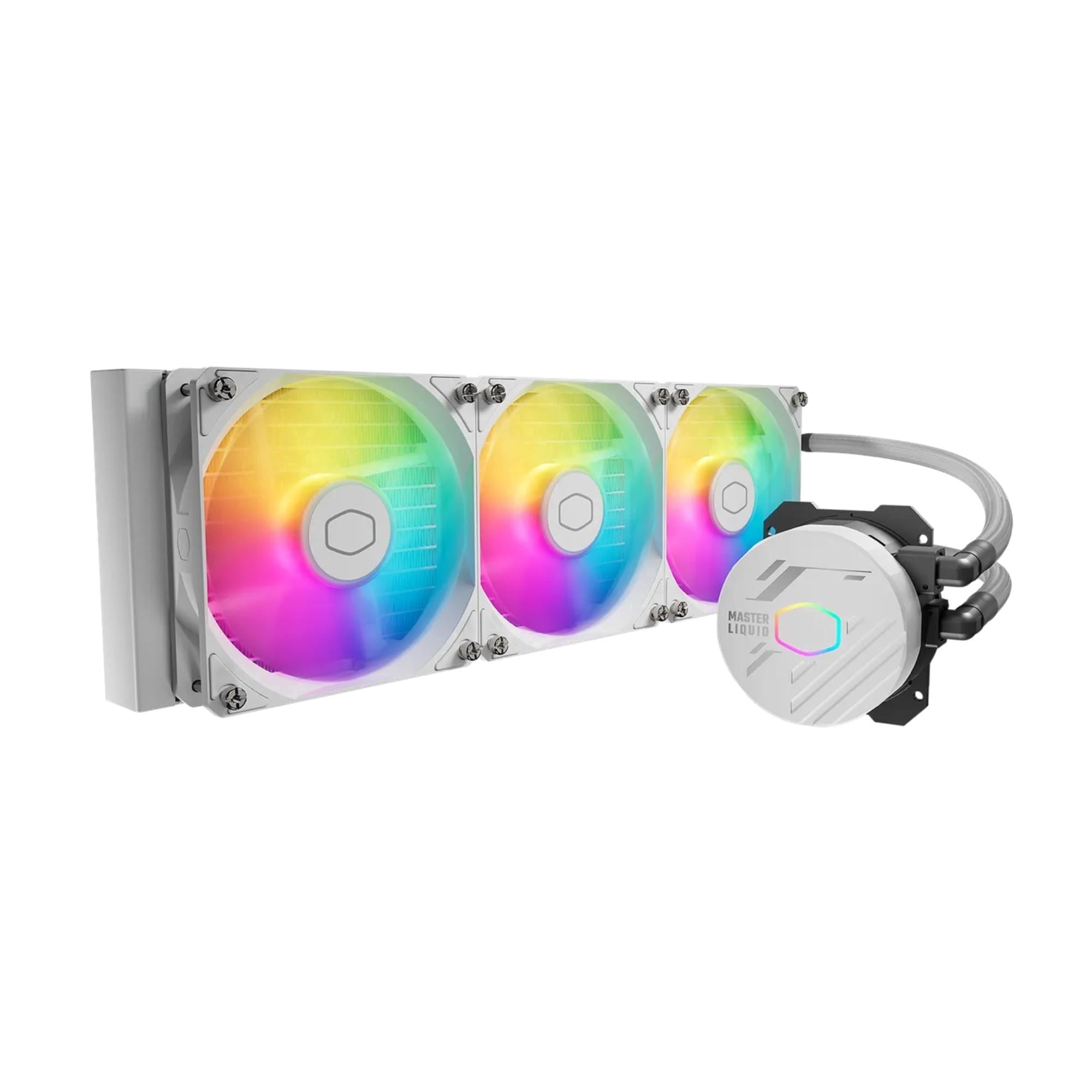 Cooler Master MasterLiquid 360L Core ARGB Close-Loop AIO Liquid Cooler Gen S Coldplate Pump 120mm PWM CryoFuze 14W/mK (White)