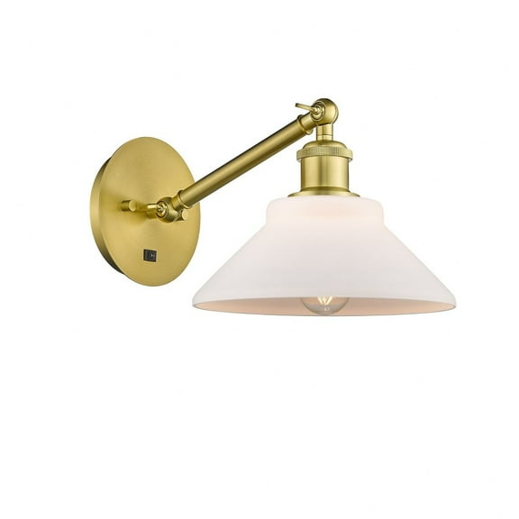 317-1W-SG-G131-LED-Innovations Lighting-Orwell - 1 Light Wall Sconce In Industrial Style-9.38 Inches Tall and 8.38 Inches Wide Satin Gold Matte White