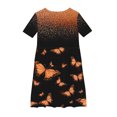 thumbnail image 5 of QIPOPIQ Robe d'Été pour Fille Art Van Gogh Impression 3D Col Rond Manches Courtes T-Shirt Robe Évasée Liquidation, 5 of 5
