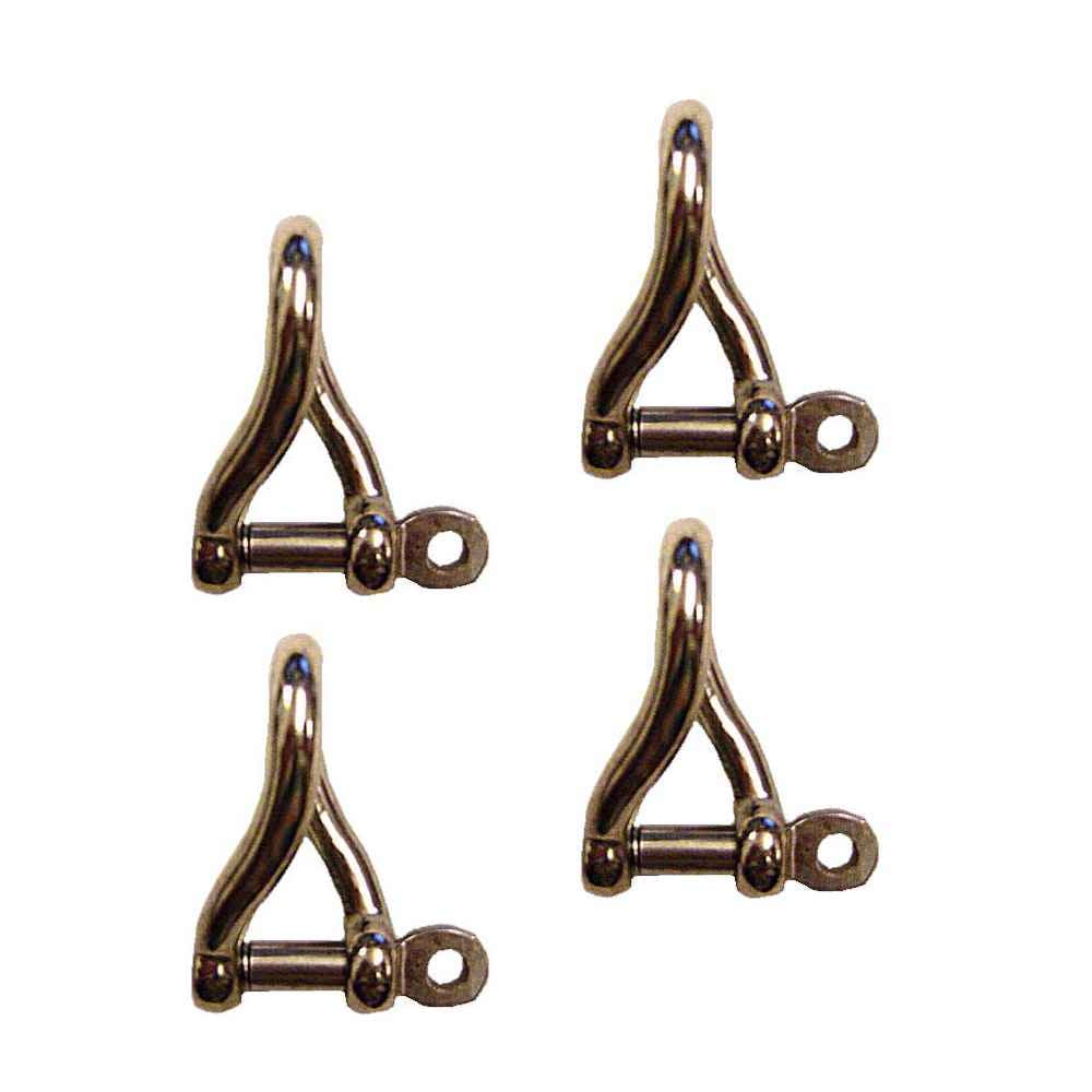 4 pc 1/2" Stainless Steel Twisted Screw Pin Shackle Marine Rigging Outdoor 