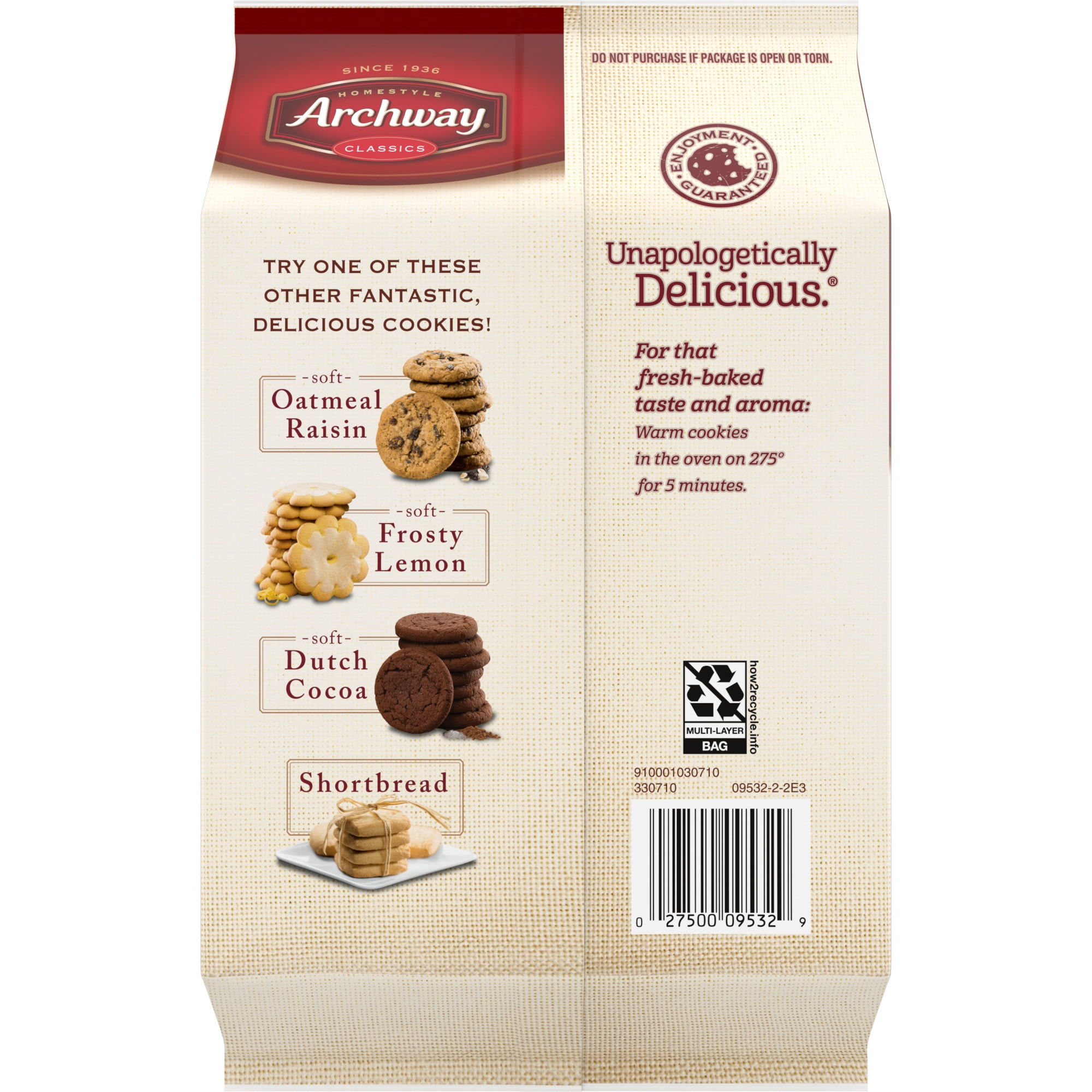 (3 pack) Archway Cookies, Classic Soft Iced Molasses Cookies, 12 oz