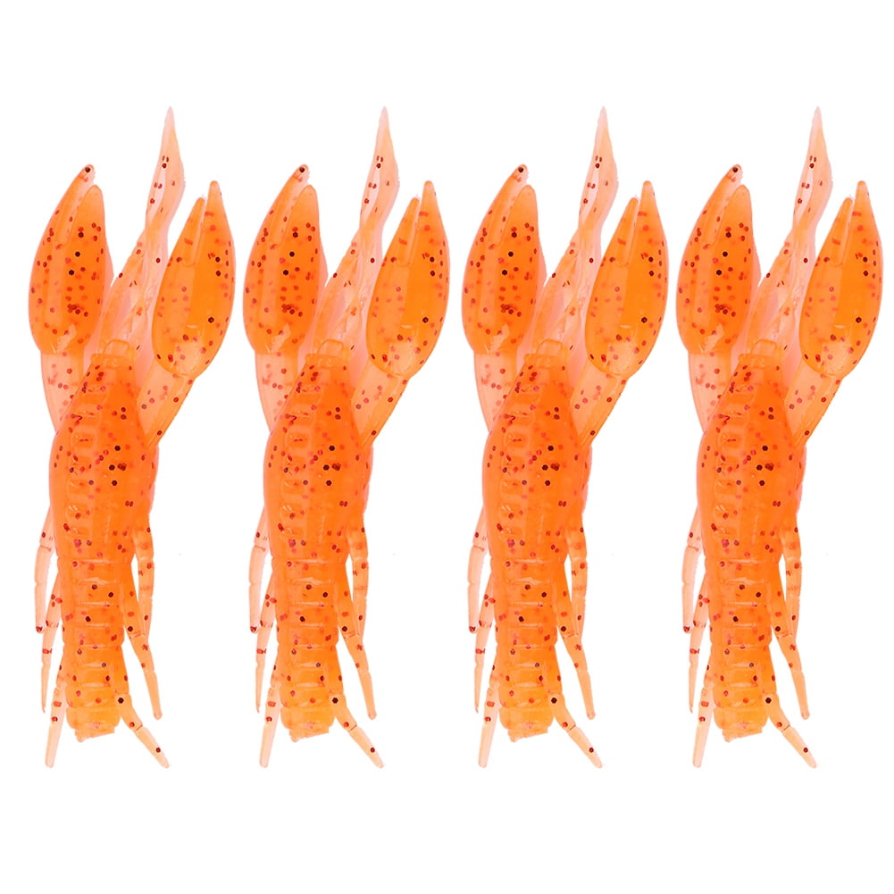 Keenso Leurres de pêche aux écrevisses, 30PCS PVC Cinq Couleurs 7.5cm 5.5g Leurres de pêche aux écrevisses artificiels Appâts Souples avec boîte, Appâts de pêche artificiels