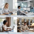 thumbnail image 2 of Bluetooth Wireless Mouse for MacBook, iPad, Laptop, Tri-Mode Rechargeable Silent Slim Computer Mouse for 3 Devices with USB & USB-C，White, 2 of 7