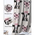 thumbnail image 3 of Cute Bow Cow Blackout Curtains for Bedroom Living Room Darkening Curtains 54 Inch Long Beige Farmhouse Cute Animals Short Curtain for Small Window Treatment Thermal Insulated Grommet Drapes 52"x54"x2, 3 of 9