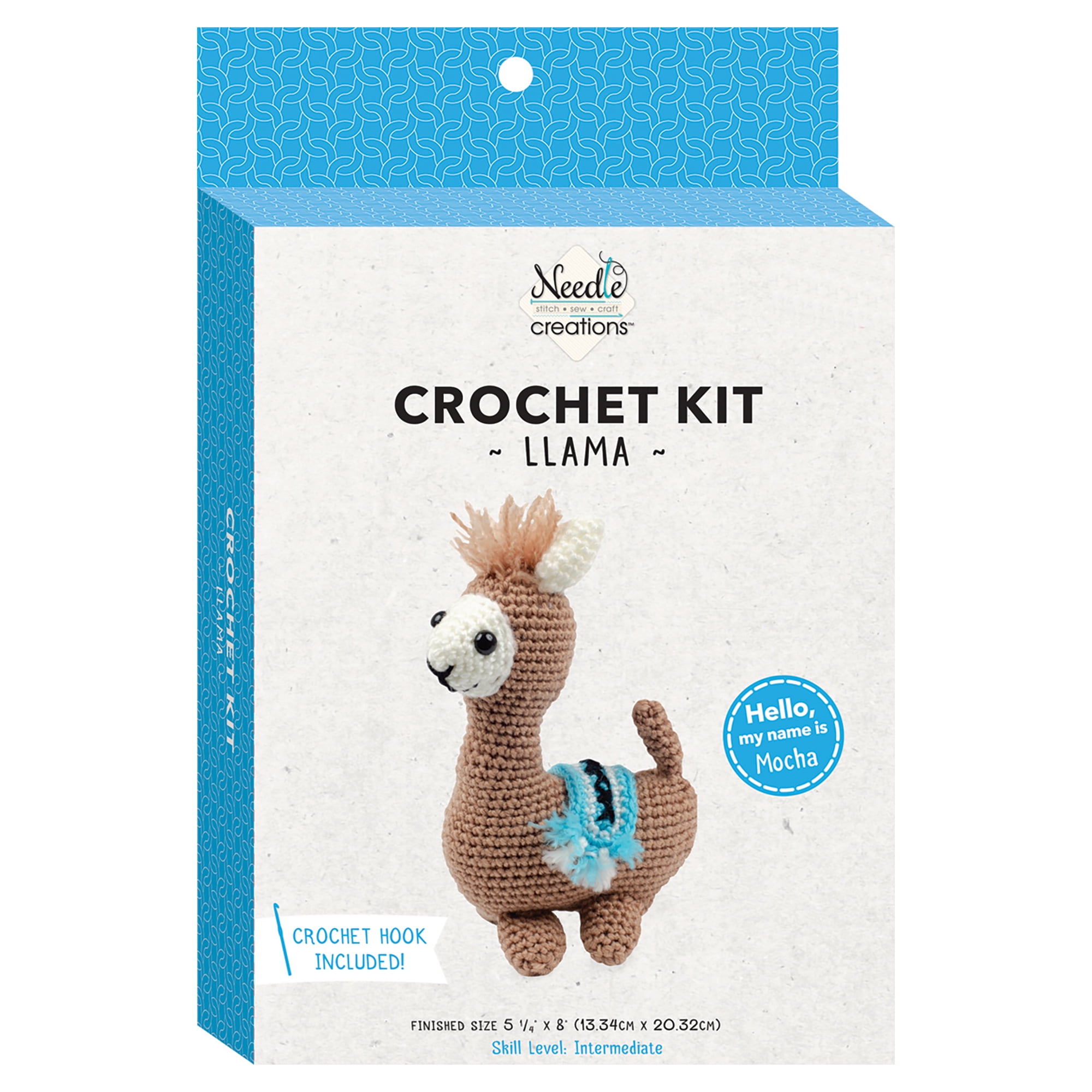 Fabric Editions Inc. Needle Creations Crochet Kit Llama, Brown 1 Piece