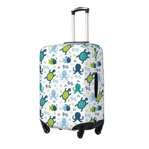 Fotbe Cartoon Sea Creatures Funda Protectora para Equipaje, Antirrayones y Resistente a la Suciedad, Compatible con Maletas de 18 a 32 Pulgadas-Medium