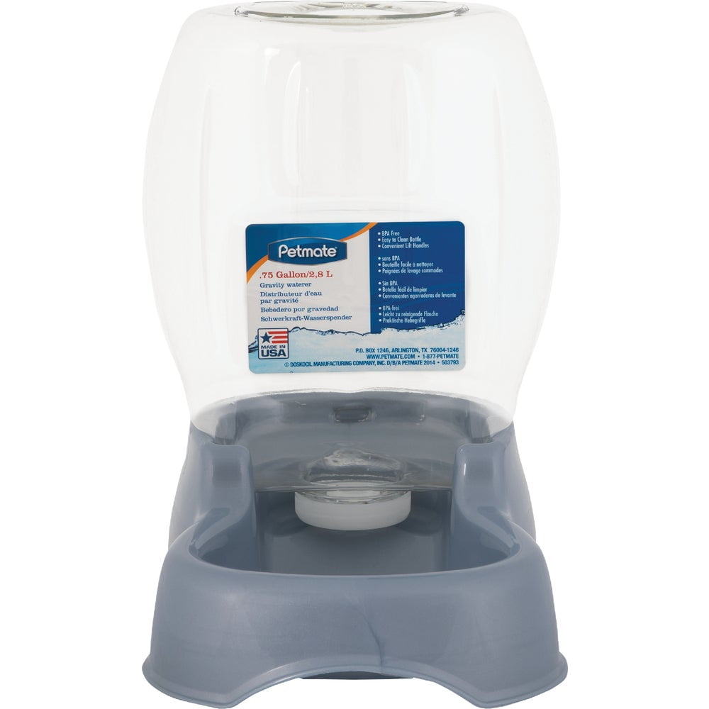 1 PK, Petmate 24427-Petmate Cafe Ultra Stationary 3/4 Gal. Automatic Pet Waterer