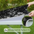 thumbnail image 6 of Black Gothic Sun Moon Flower Pattern Square Fitted Tablecloth with Elastic Edge,Square Table Cover,Washable Elastic Table Cover for Home Kitchen Party Decor 36"x36", 6 of 6