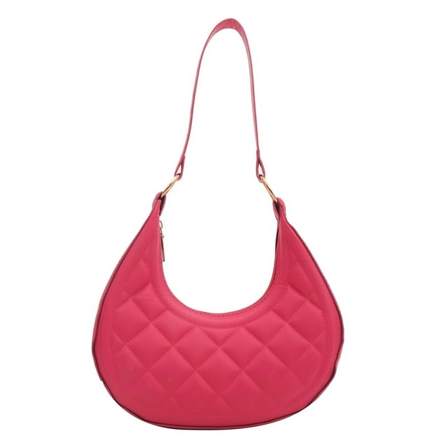 Bolso de hombro de media luna a cuadros de moda Bolso de mano de moda Bolso pequeño Hobo para mujer