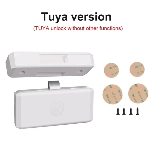 Smart Drawer Lock Tuya APP/EM Card Unlock No Hole File Cabinet Furniture Electronic Keyless Invisible NFC Sensor Locks Switch White Tuya Unlock