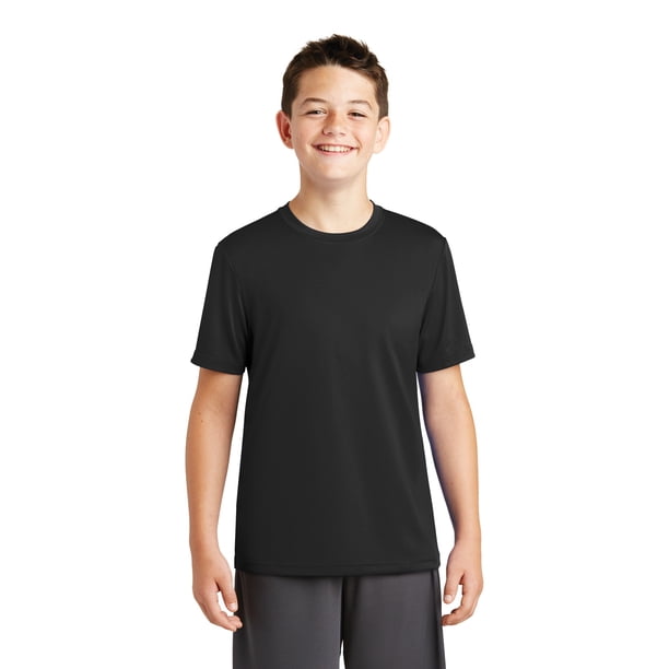 Camiseta Sport-Tek PosiCharge Tough para jóvenes XS Negro deporte-tek YST320