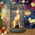thumbnail image 5 of Vikakiooze 2022 Christmas Gift Wooden Glass Cover Luminous Mini Christmas Tree Ornament, 5 of 5