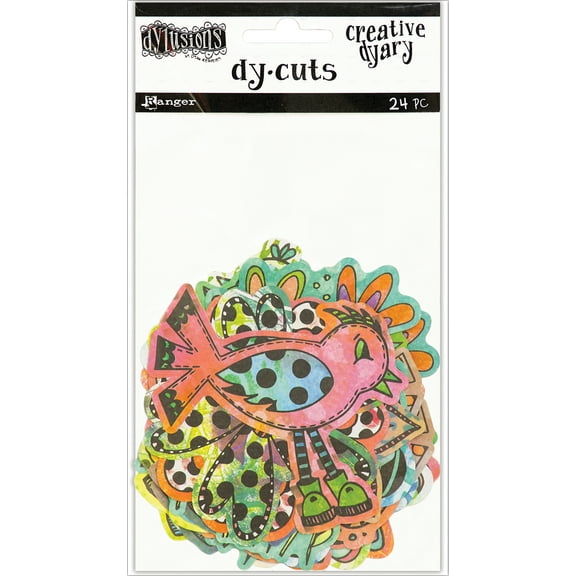 Dyan Reaveley's Dylusions Creative Dyary Die Cuts-Colored Birds & Flowers