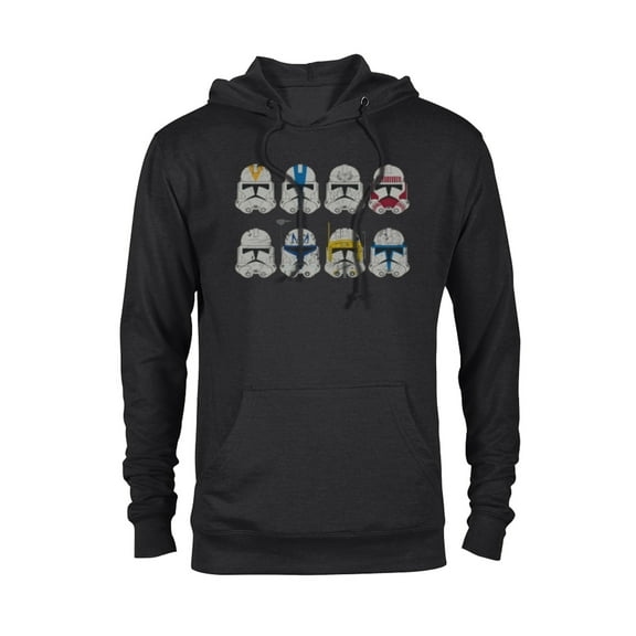 Star Wars Clone Wars Clone Troopers Helmets - Pullover Hoodie for Adults -Customized-Black
