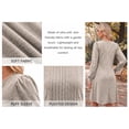 thumbnail image 5 of MOYIKO Long Sleeve Fall Dresses for Women Pleated Crew Neck Dress Casual Fashion Dresses with Pockets, 5 of 7