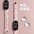 thumbnail image 3 of Children's Amusement Park Hello Kitty Cute Silicone High School Student Electronic Watch Women's Ins Luminous Sports Handring Watch, 3 of 5
