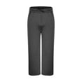 thumbnail image 7 of Dresfit Cotton Sweatpants Mens Solid Color Elastic Waist Wide Leg Joggers Drawstring Open Bottom Loose Fit Pants Relaxed Fit Pull on Cotton Sweat Pants Dark Gray XL, 7 of 7