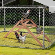 Extra Large Chicken Roosting Bars, DOMIPET 69 Wooden Chicken Roosting Ladder with Swing, Chicken Perches Activity Play Set for Coop Accessories, Fun Roost Toys for Hens, Easy to Assemble & Clean