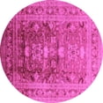 thumbnail image 1 of Ahgly Company Indoor Round Oriental Pink Traditional Area Rugs, 7' Round, 1 of 4