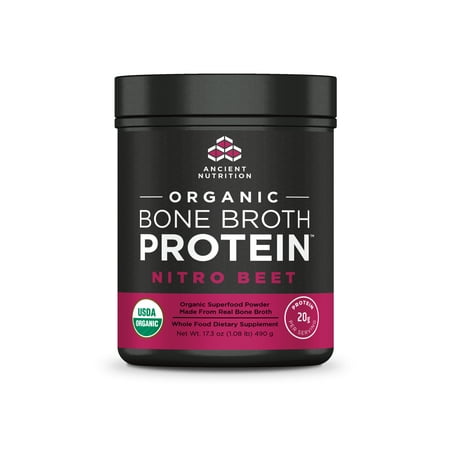 Ancient Nutrition, Organic Bone Broth Protein, Nitro Beet, (Best Bone Broth Protein)