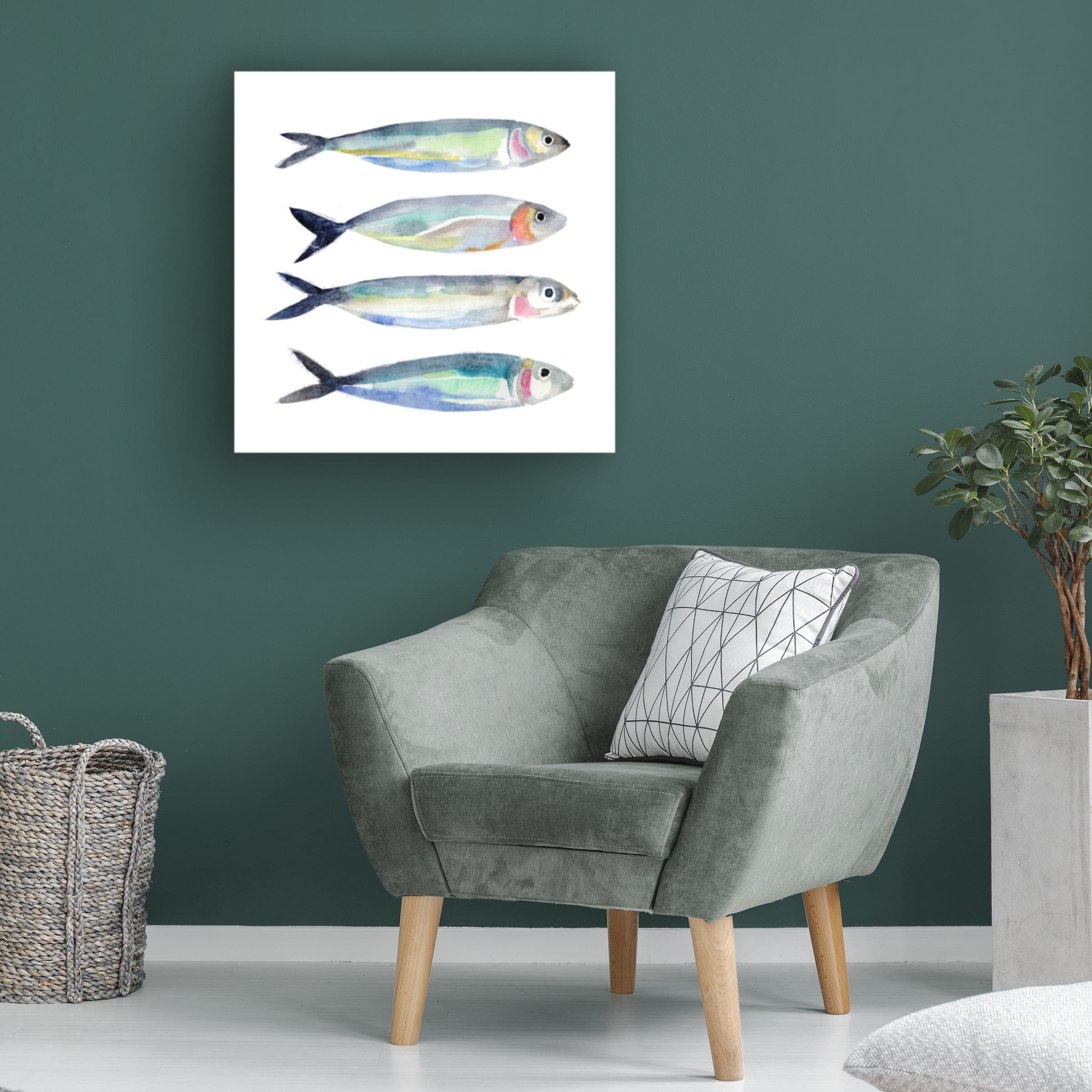 Annie Warren 'Sardine Team I' Canvas Art