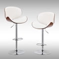 thumbnail image 3 of Swivel Bar Stool Adjustable-Height Barstools Classic White Bar Chair，Set of 2, 3 of 9