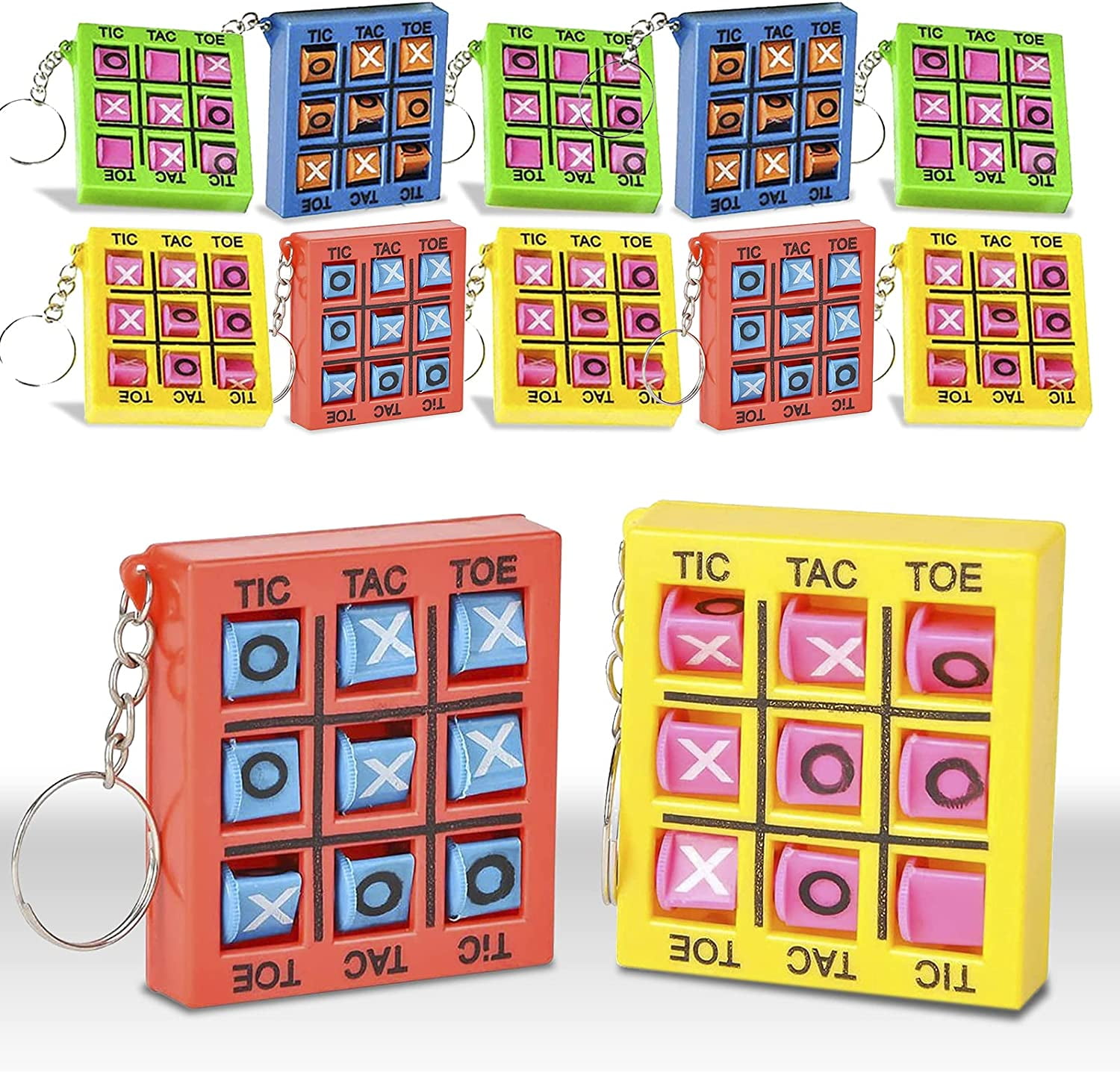 Kicko 2 Inch Tic Tac Toe Keychain 12 Pack Mini Backpack Clip Keyring For  Bag And Belt Loop Accessory, Back To School Item, Arts And Crafts,  Educational Tool, Party Favors - Walmart.com