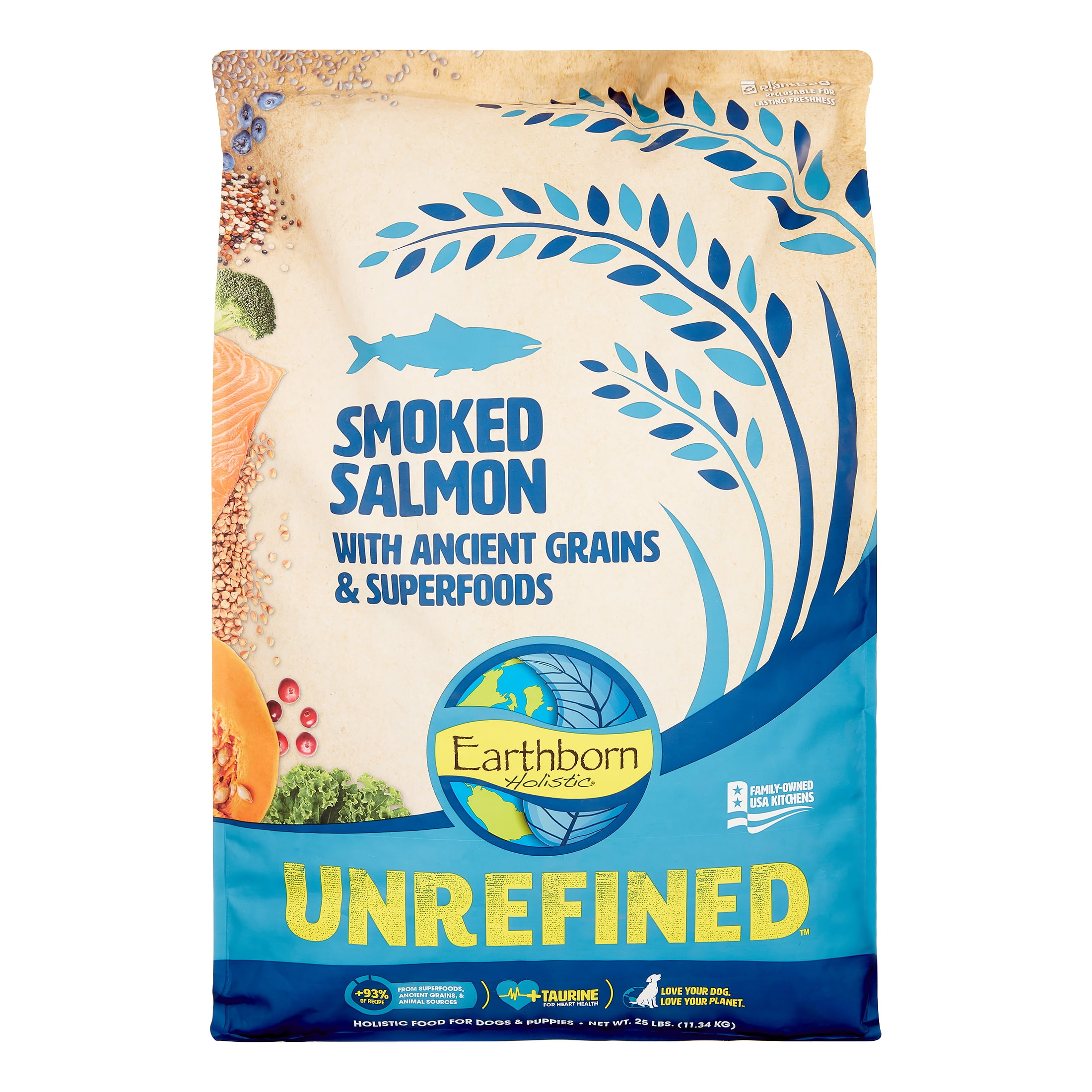 Earthborn Holistic Unrefined Salmon with Ancient Grains Dry Dog Food