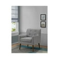 thumbnail image 2 of Ryder Mid Century Modern Steel Gray Woven Fabric Button Tufted Armchair, 2 of 4