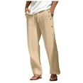 thumbnail image 5 of Pantalones holgados transpirables de playa para hombre: diseño con pechera, color liso, estilo informal/de ocio, para todas las estaciones, 5 of 5