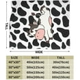 thumbnail image 6 of Cow Print Throw Blanket Soft Cozy Fuzzy Cow Blanket Lightweight Warm Fleece Plush Cow Blanket Cow Gifts for Kids Women Girls Bed Decor 40"X50", 6 of 6