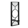 thumbnail image 5 of CosmoLiving by Cosmopolitan Black Metal Geometric Pillar Wall Sconce with Mirror Backing, 5 of 7