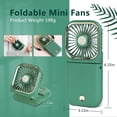 thumbnail image 4 of Miniventilador portátil FADACHY 5 en 1 con soporte para teléfono 3000 mAh, color verde, 4 of 6