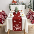 thumbnail image 3 of Christmas Decor Table Runner for Kitchen Dining Table Thanksgiving Day Table Runner for Living Room Farmhouse Table Runners for Party Home Decor (Christmas Let it Snow), 3 of 6