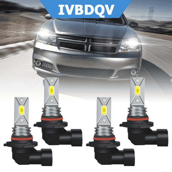 For Dodge Avenger 2008-2014 LED Headlights 9005 9006 High Low Beam 4Pcs