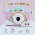 thumbnail image 2 of Vivitar Kidzcam Camera for Kids, Rainbow Camera with 1080p Video and Games, Purple, 2 of 18